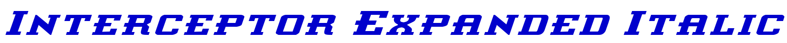 Interceptor Expanded Italic шрифт